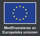 Texten "Medfinansieras av Europeiska unionen" tillsammans med Europeiska unionens blå logotyp med stjärnor som bildar en cirkel.