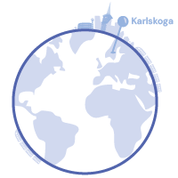 Illsutration över Karlskoga en del av världen.