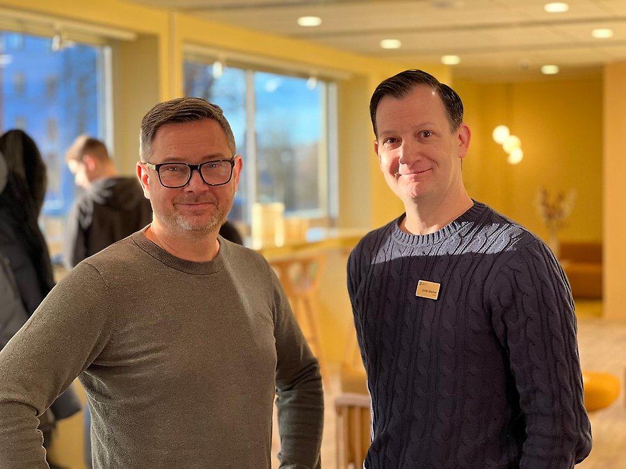 Lärare Jimmy Elfstöm och lärare Johan Becker